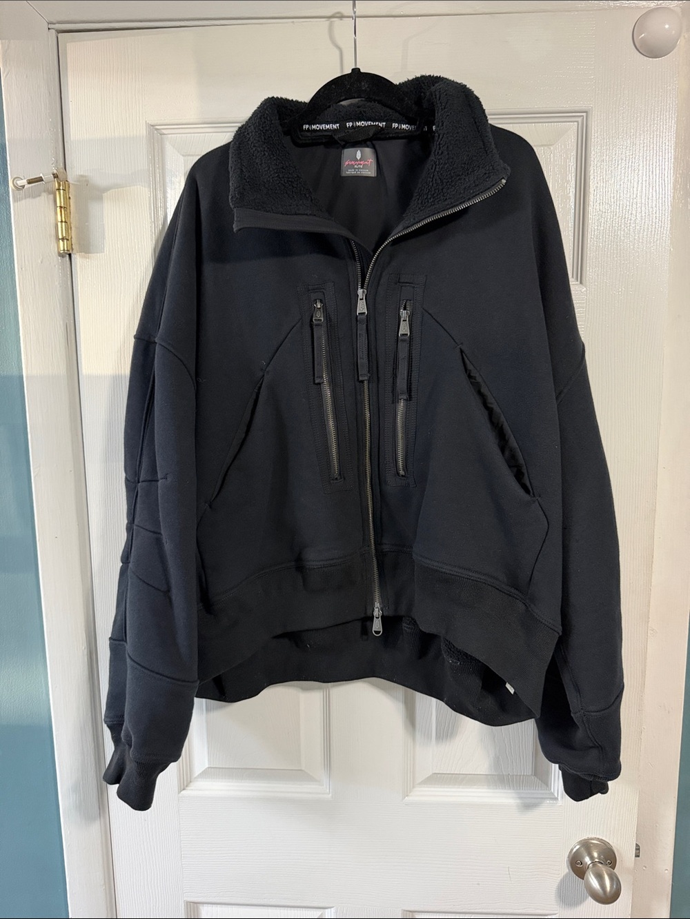 FP Movement by Free People Black Zip-Front Bomber Jacket